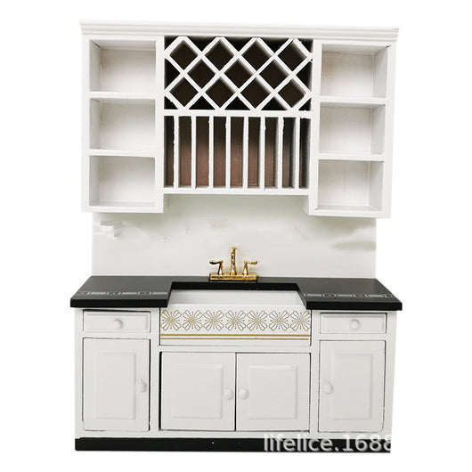 Juego de Muebles de Cocina Minimalista - 3 Piezas en Blanco y Negro - Image 5
