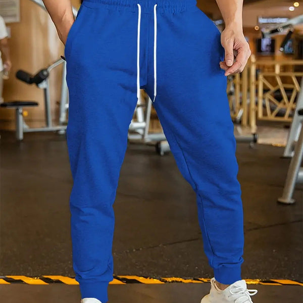 Pantalones de Lino Hombre con Cintura Elástica y Cordón