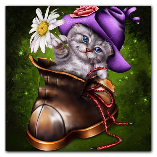 Pintura de Diamantes Gato Halloween Cuadrado - Arte Relajante y Decorativo - Image 17