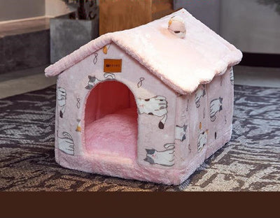 Casa Plegable para Perros y Gatos - Cama Térmica Desmontable Tipo Villa - Image 7