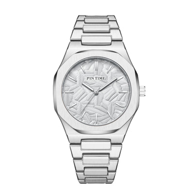Reloj Impermeable para Hombre con Esfera Grabada en Relieve de Hoja de Palma - Image 8