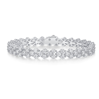 Pulsera de Lujo Canon: Plata S925 con Moissanita Premium y Baño de Platino - Image 11