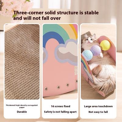Rascador Arcoíris para Gatos - Tablero Resistente al Desgaste - Image 3