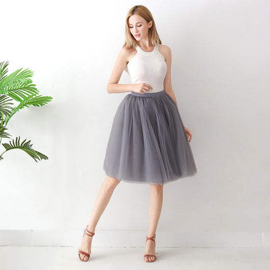 Falda Plisada de Tul con Vuelo - Falda A-Línea Elegante para Mujer - Image 16
