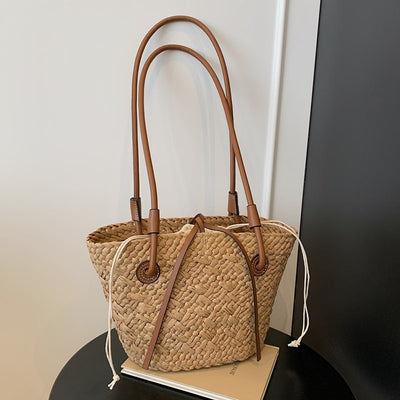Bolsa Tejida de Gran Capacidad Multiuso con Asa de Hombro - Image 3
