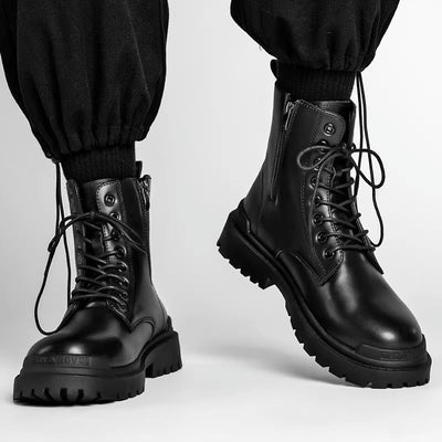 Botas de Cuero British Caña Media para Hombre - Estilo Tide - Image 4