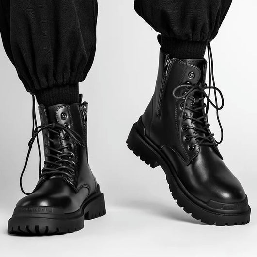 Botas de Cuero British Caña Media para Hombre - Estilo Tide - Image 4