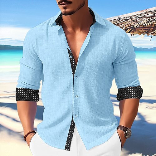 Camisa Abrigo Suelta y Casual de Manga Larga para Hombre - Image 38