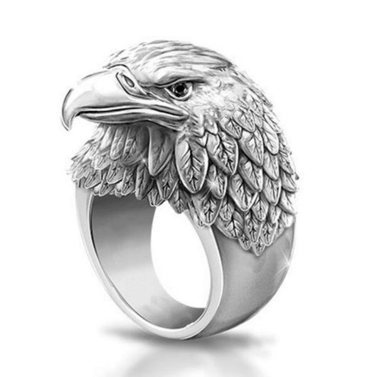 Anillo de Águila Vikingo 3D con Efecto Estereoscópico en Aleación - Image 7
