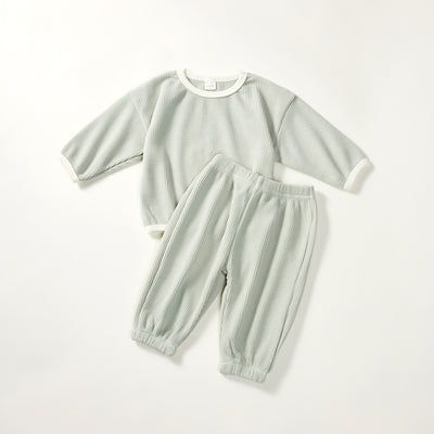 Pijama Infantil de Color Liso - Ropa Cómoda para Casa - Image 17
