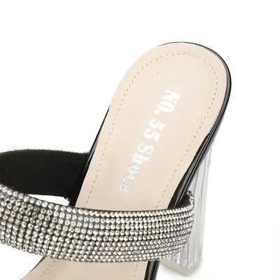Sandalias Elegantes con Tacón Grueso y Detalles de Cristal - Image 13