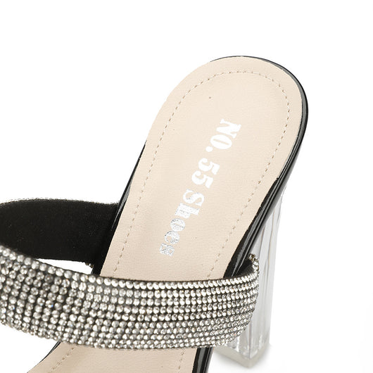 Sandalias Elegantes con Tacón Grueso y Detalles de Cristal - Image 13