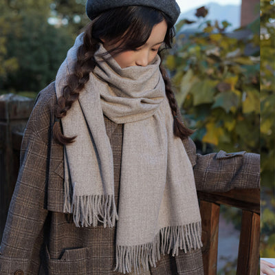 Bufanda Reversible de Lana Gruesa para Otoño e Invierno - Image 16