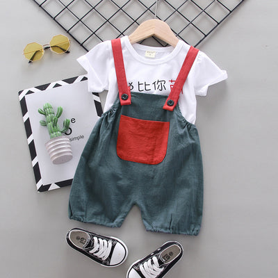 Conjunto Infantil Dos Piezas con Babero - Playera Cuello Redondo Manga Corta - Image 25