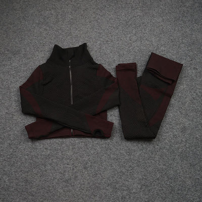 Conjunto Deportivo de 3 Piezas Yoga Fitness con Tela Elástica - Image 32