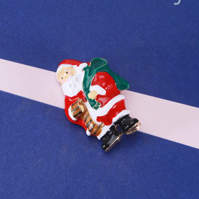 Broche Navideño Papá Noel con Esmalte Tridimensional y Efecto Goteo - Image 5