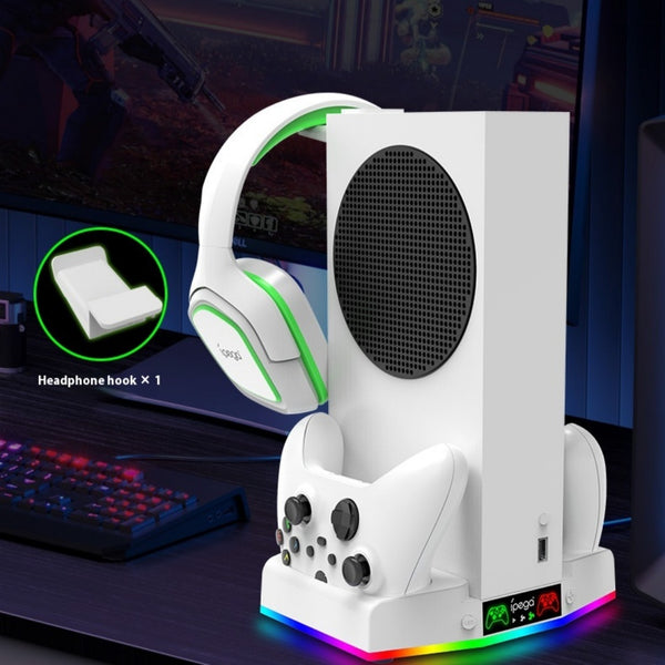 Almohadilla Refrigerante Multifunción con Ventilador, Soporte para Auriculares y Luces LED