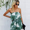 Jumpsuit Tie-Dye Escotado Cintura Alta Estilo Europeo