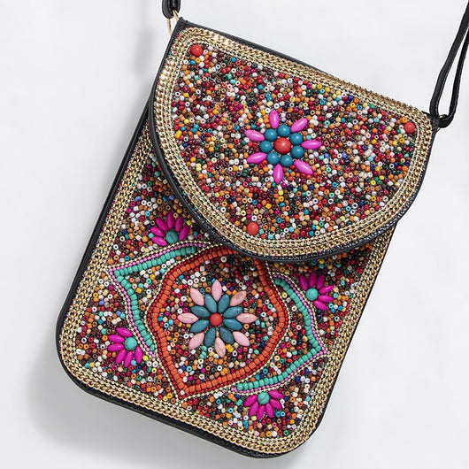 Bolsa Bohemia para Celular con Cuentas y Concha Marina - Image 70
