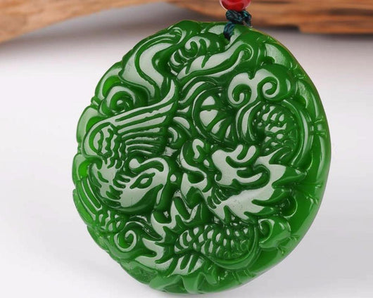 Colgante de Jade Hetian Verde Espinaca - Image 11