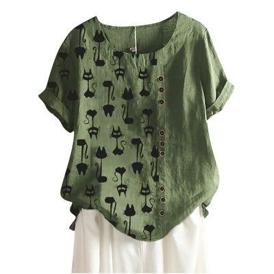 Playera Casual de Moda Europea y Americana con Estampado Moderno