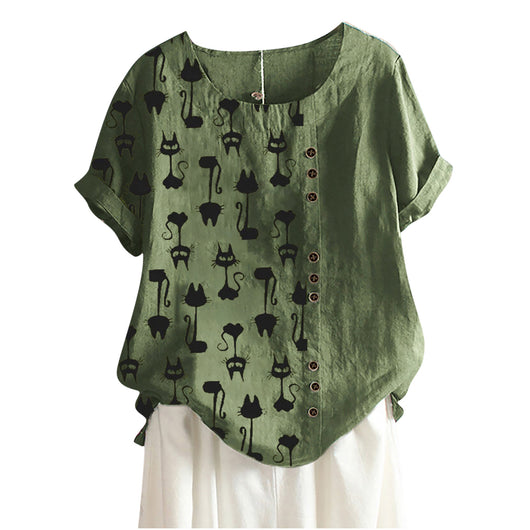 Playera Casual de Moda Europea y Americana con Estampado Moderno
