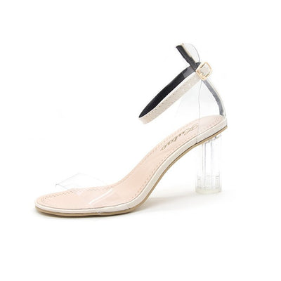 Sandalias Transparentes con Tacón Chunky de Cristal y Hebilla - Image 7