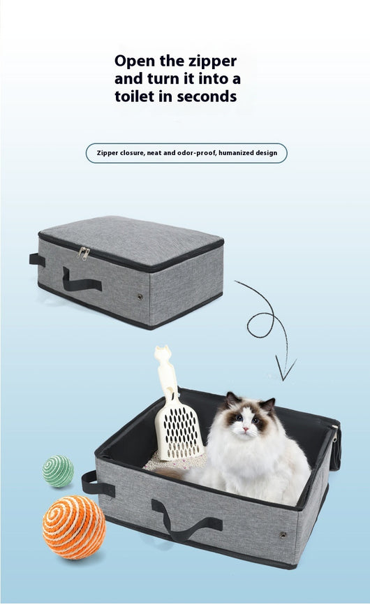 Arenero Portátil para Gatos con Tela Oxford Plegable - Image 19