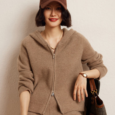 Cardigan Hoodie de Cachemira para Mujer con Cierre - Image 8