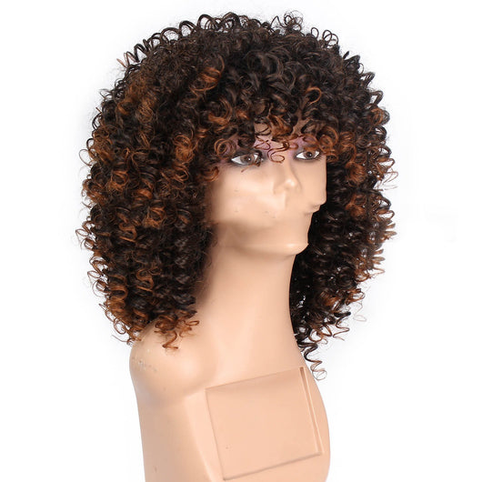 Peluca Sintética de Rizos Africanos para Mujer - Estilo Europeo y Americano - Image 8