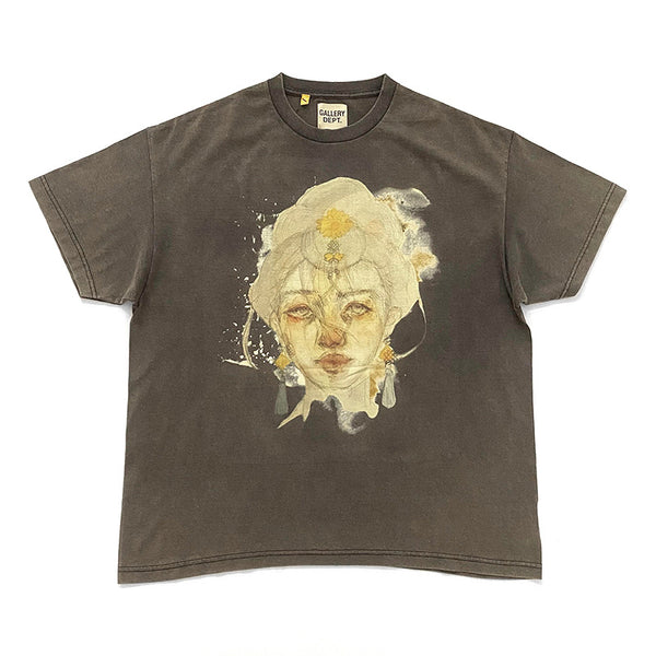 Camiseta Holgada Cuello Redondo Estampado Vintage Desgastado - Image 3