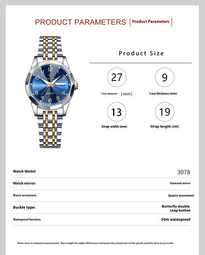 Reloj Inteligente Impermeable para Mujer con Doble Calendario - Image 12