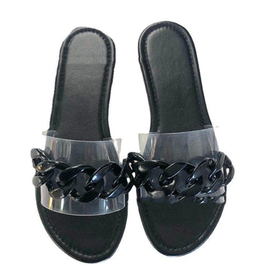 Sandalias Transparentes Talla Grande - Chanclas Planas Cómodas para Playa - Image 5
