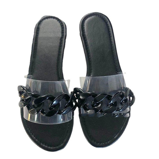 Sandalias Transparentes Talla Grande - Chanclas Planas Cómodas para Playa - Image 5
