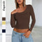 Blusa Ajustada de Manga Larga para Mujer - Estilo Hot Girl