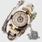 Reloj Pulsera Vintage de Cuero con Colgante Caracol