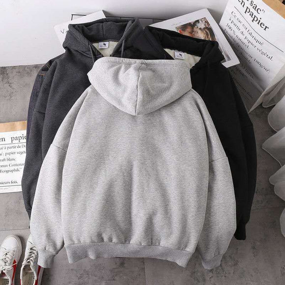 Suéter Hoodie Mujer Lana de Cordero Grueso y Cálido