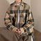 Chaqueta Camisa Cuadros Vintage Efecto Gamuza