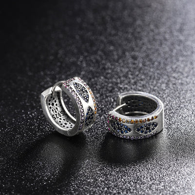 Aretes de Plata 925 para Mujer con Diamantes Completos - Edición Ancha Lujo - Image 7