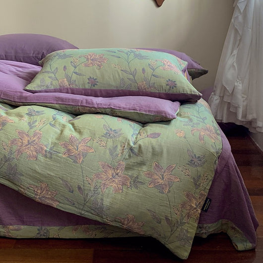 Juego de Sábanas Jacquard de Algodón Gasa Doble Capa - 4 Piezas - Image 26