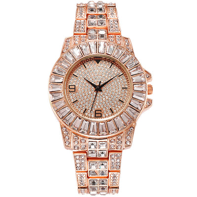 Reloj Hip Hop con Cadena de Diamantes Completos para Mujer - Image 10