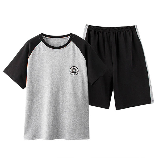 Pijama Corto de Algodón Tejido para Hombre - Cómodo y Versátil