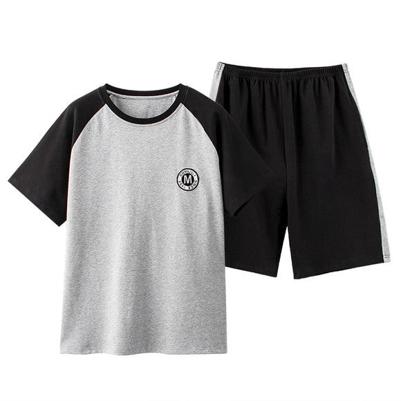 Pijama Corto de Algodón Tejido para Hombre - Cómodo y Versátil