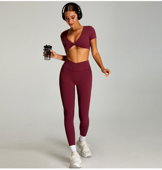 Pantalones Deportivos Cintura Alta Efecto Desnudo Mujer - Secado Rápido y Ajuste Perfecto - Image 20