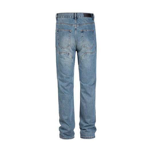 Pantalón Vaquero Slim Fit Azul Desteñido con Costuras Clásicas - Image 13