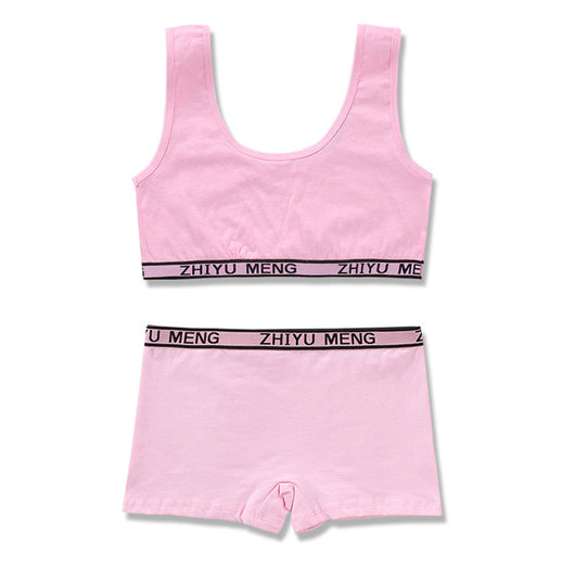 Conjunto de Ropa Interior de Algodón Puro Color Sólido - Image 13
