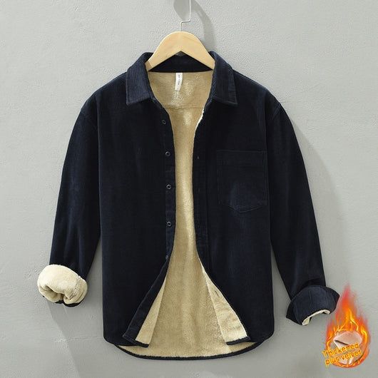 Abrigo Polar Suelto Versátil para Hombre - Camisa Cálida de Ocio - Image 5