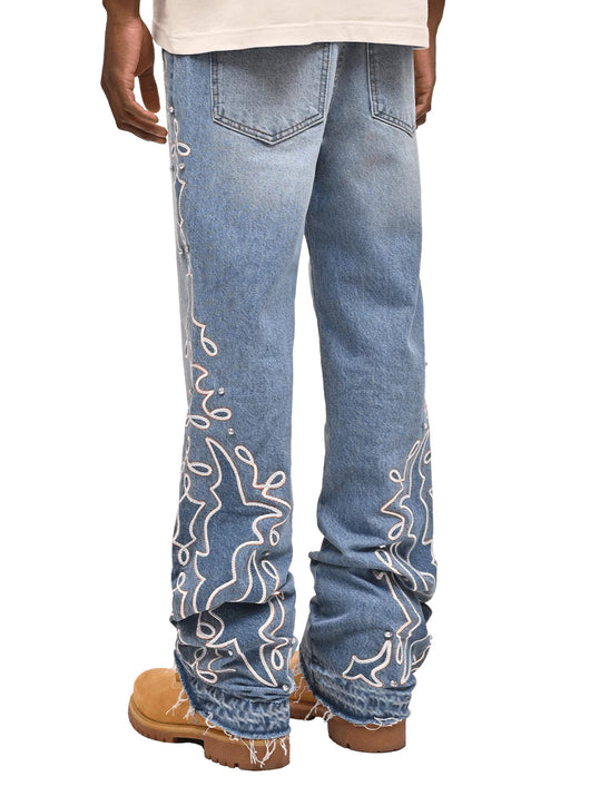 Jeans Anchos para Hombre con Diseño Degradado - Image 11