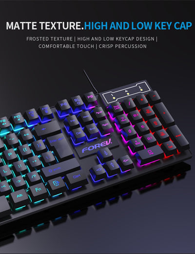 Teclado Iluminado con Cable para Computadora de Escritorio y Portátil - Image 11