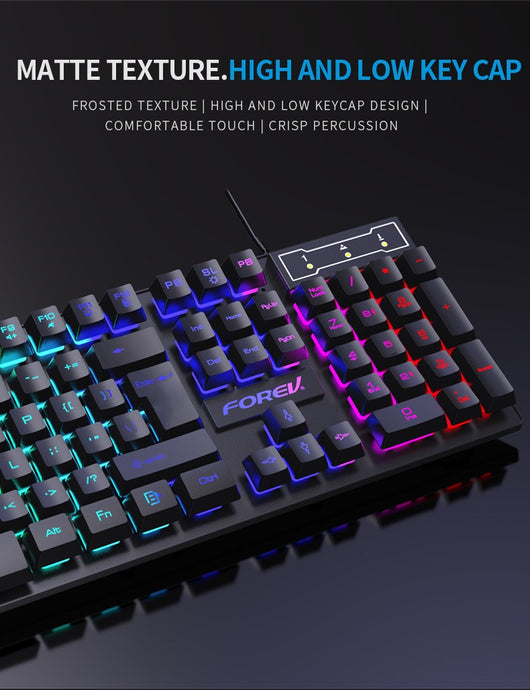 Teclado Iluminado con Cable para Computadora de Escritorio y Portátil - Image 11
